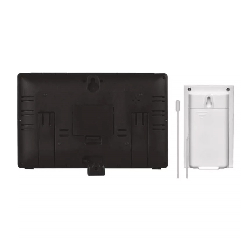 Stazione meteo wireless con sveglia 3xAAA nera