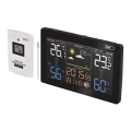 Stazione meteo wireless con sveglia 5V/3xAAA + 2xAAA nero