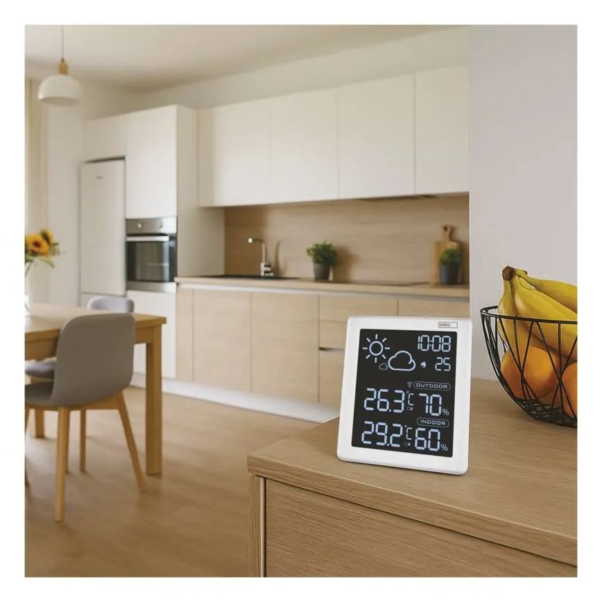 Stazione meteorologica 5V, 2xAAA + 2xAAA, nera