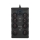 Steckdosenleiste mit Schalter, 8-fach, Typ E, 1x USB-A + 1x USB-C, 2 m, schwarz