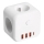 Steckdosenverteiler mit Schalter LINEA 3x230V + 4xUSB A/C weiß