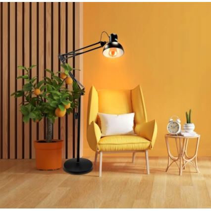 Stehlampe 1xE27/40W/230V schwarz