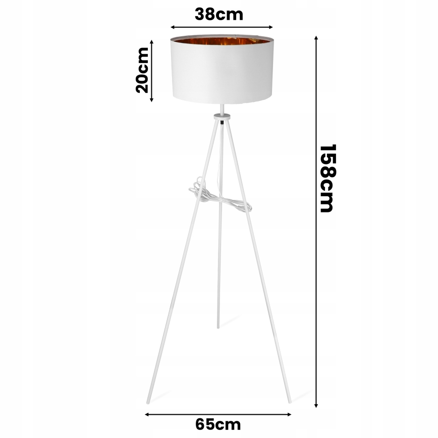 Stehlampe 1xE27/40W/230V weiß