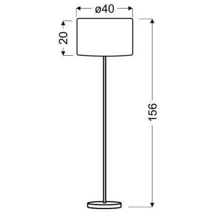 Stehlampe TIMBER 1xE27/60W/230V beige/matter Chrom