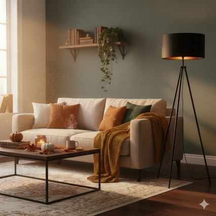 Stehleuchte 1xE27/40W/230V schwarz