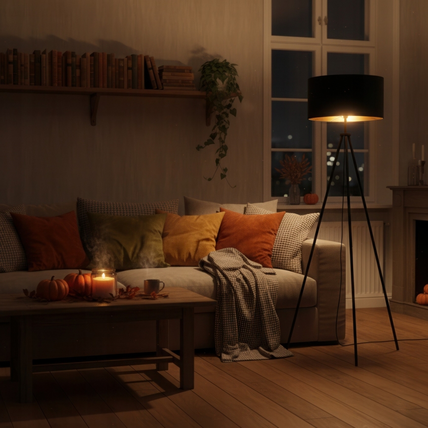 Stehleuchte 1xE27/40W/230V schwarz