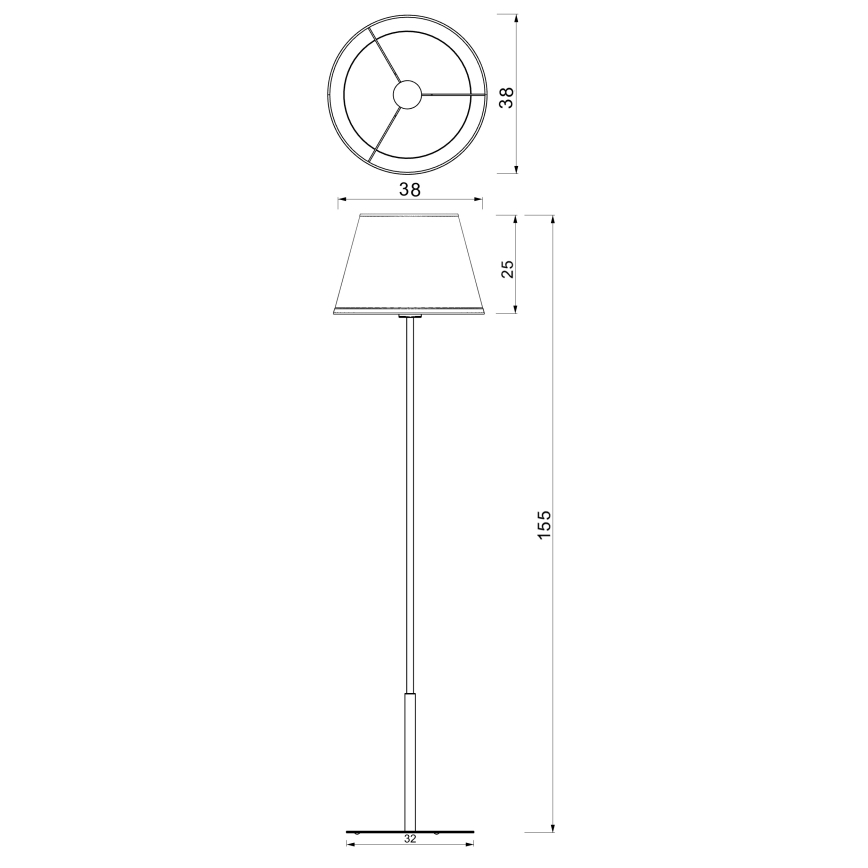 Stehleuchte ARDEN 1xE27/15W/230V beige