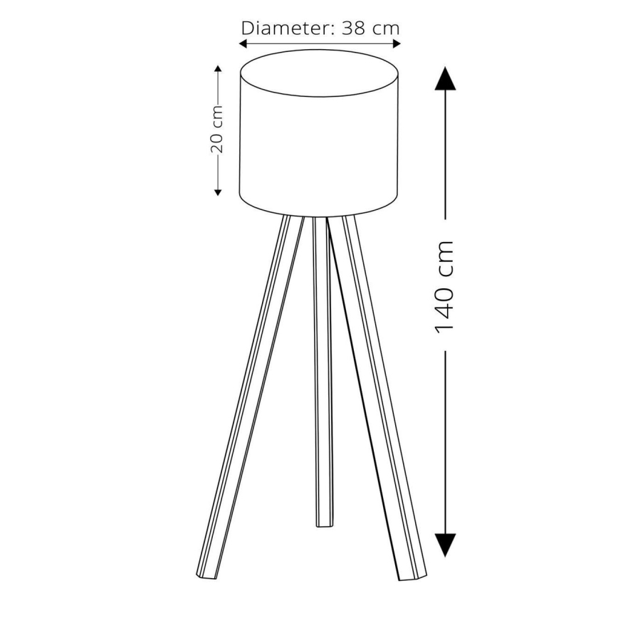 Stehleuchte AYD 1xE27/40W/230V blau/beige