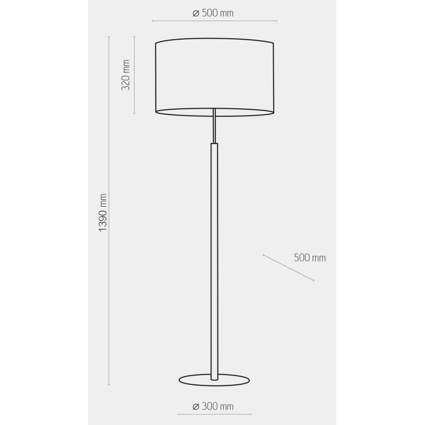 Stehleuchte DEVA 1xE27/25W/230V grau