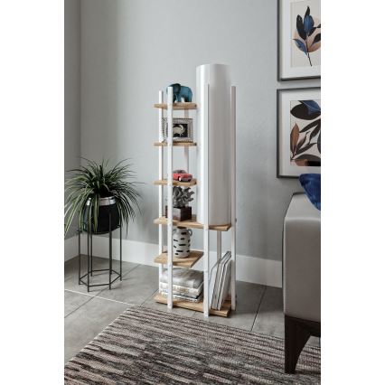 Stehleuchte mit Ablagen MODA DOR 1xE27/40W/230V weiß/braun