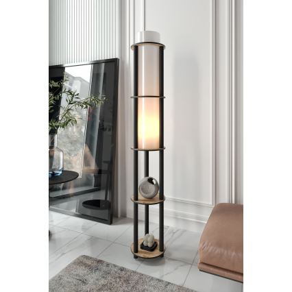 Stehleuchte mit Ablagen NOTO 1xE27/40W/230V beige/schwarz