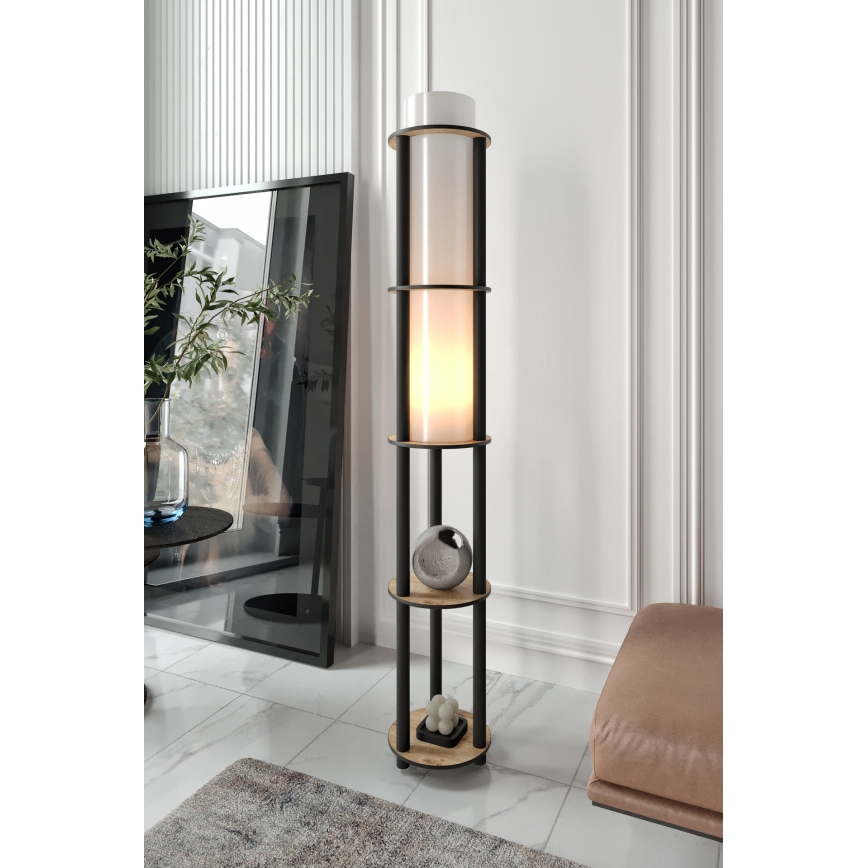Stehleuchte mit Ablagen NOTO 1xE27/40W/230V beige/schwarz