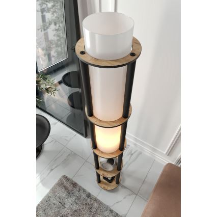 Stehleuchte mit Ablagen NOTO 1xE27/40W/230V beige/schwarz