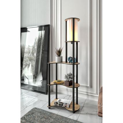 Stehleuchte mit Ablagen NOTO 1xE27/40W/230V beige/schwarz