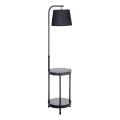 Stehleuchte mit Tisch 1xE27/60W/230V USB schwarz