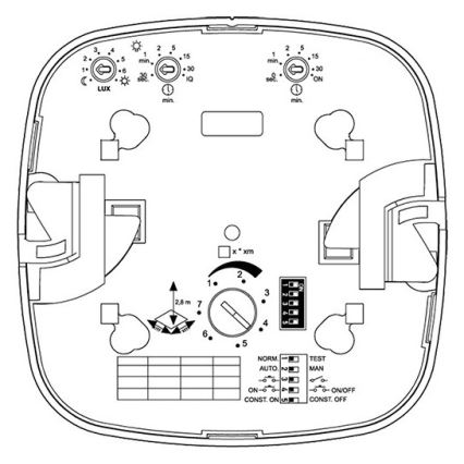 Steinel 002749 - Rilevatore di presenza IR Quattro 8m DALI-2 APC bianco