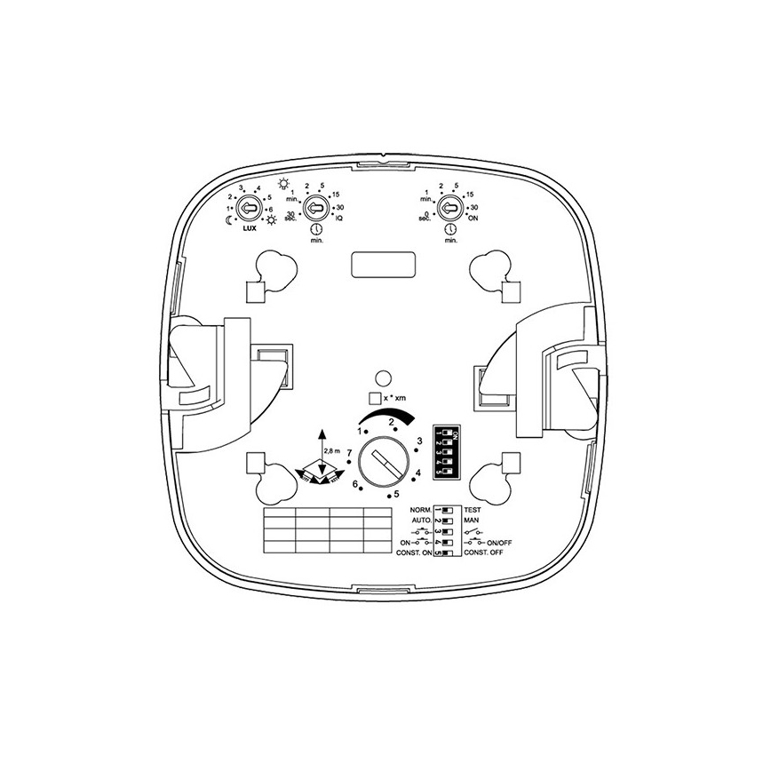 Steinel 002756 - Rilevatore di presenza IR Quattro HD 24m DALI-2 APC bianco