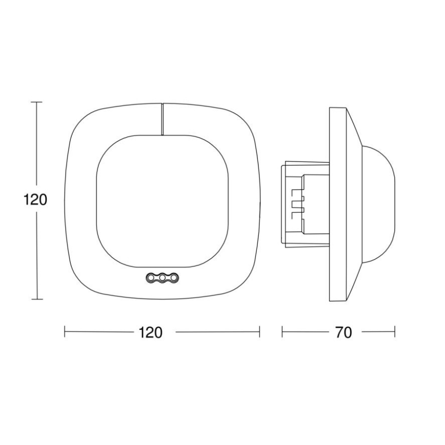 Steinel 002770 - Détecteur de présence IR Quattro HD 24m COM2 blanc