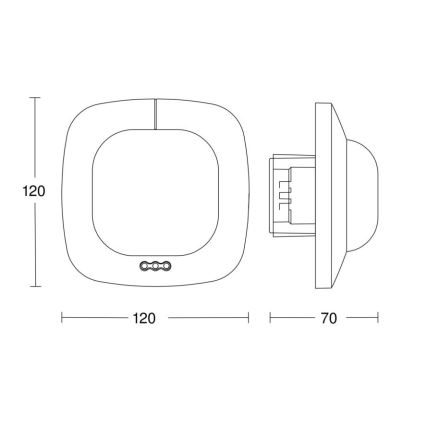 Steinel 002770 – Präsenzmelder IR Quattro HD 24m COM2 weiß