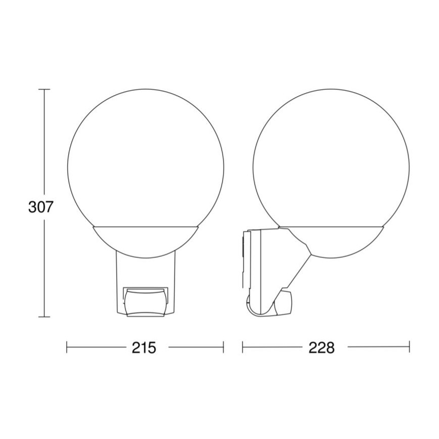 STEINEL 005917 - Applique da esterno con sensore L585S 1xE27/60W bianco