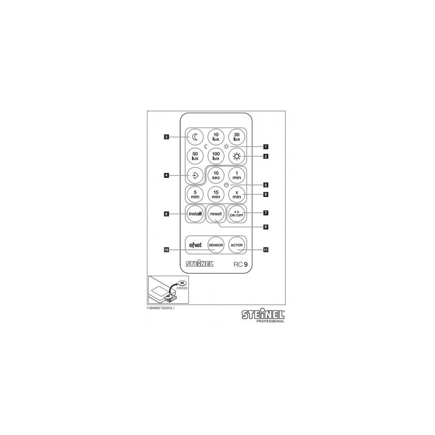 STEINEL 007638 - RC9-Fernbedienung für iHF3D-Sensor