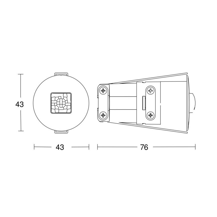 Steinel 053871 - Präsenzmelder IR Quattro Micro 6m DALI-2 IP65 weiß