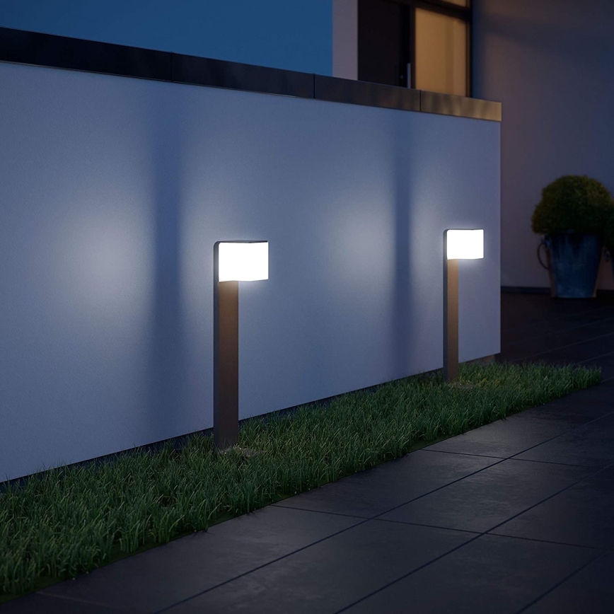 Steinel 055479 - Dimmbare LED-Außenleuchte mit Sensor CUBO LED/9,5W/230V IP44 anthrazit