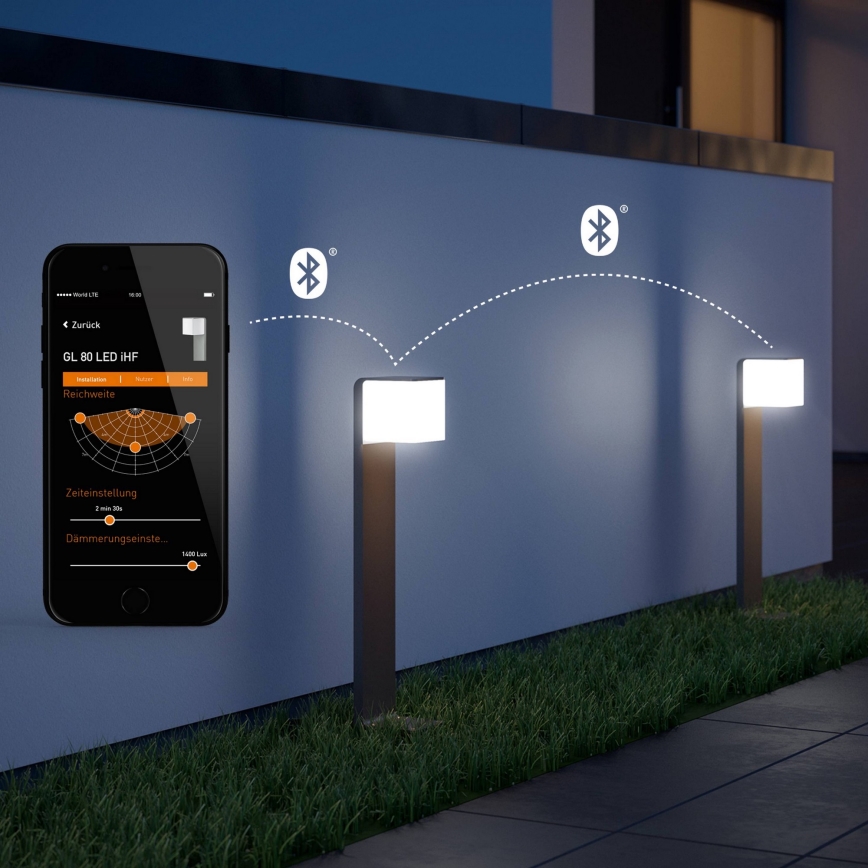 Steinel 055479 - Dimmbare LED-Außenleuchte mit Sensor CUBO LED/9,5W/230V IP44 anthrazit