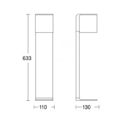 Steinel 055479 - Dimmbare LED-Außenleuchte mit Sensor CUBO LED/9,5W/230V IP44 anthrazit