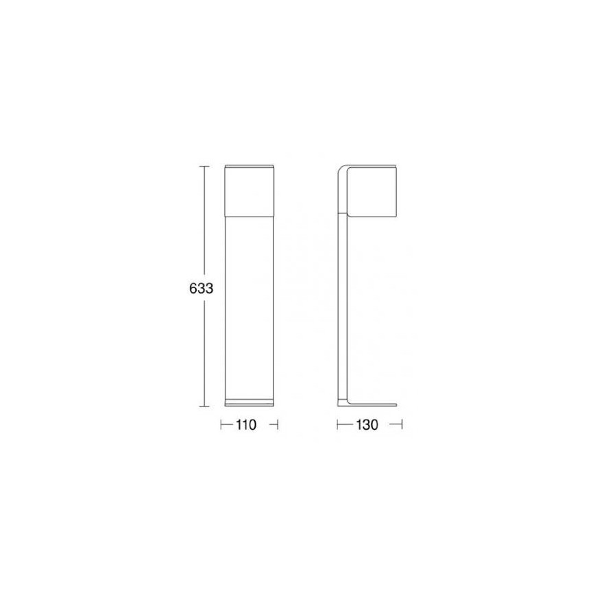 Steinel 055479 - Dimmbare LED-Außenleuchte mit Sensor CUBO LED/9,5W/230V IP44 anthrazit