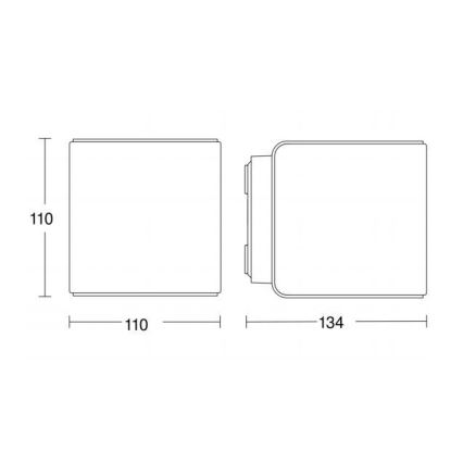 Steinel 055530 - Luminaire d'extérieur LED avec détecteur L 840 LED/9,5W/230V IP44 anthracite
