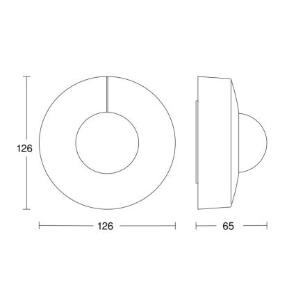 Steinel 057251 - Sensore di movimento IS 3360 DALI-2 IP54 tondo bianco