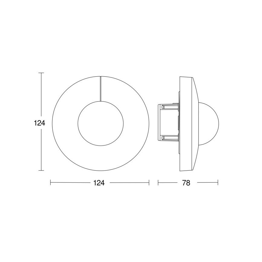 Steinel 057268 - Sensore di movimento IS 3360 DALI-2 IP20 tondo bianco