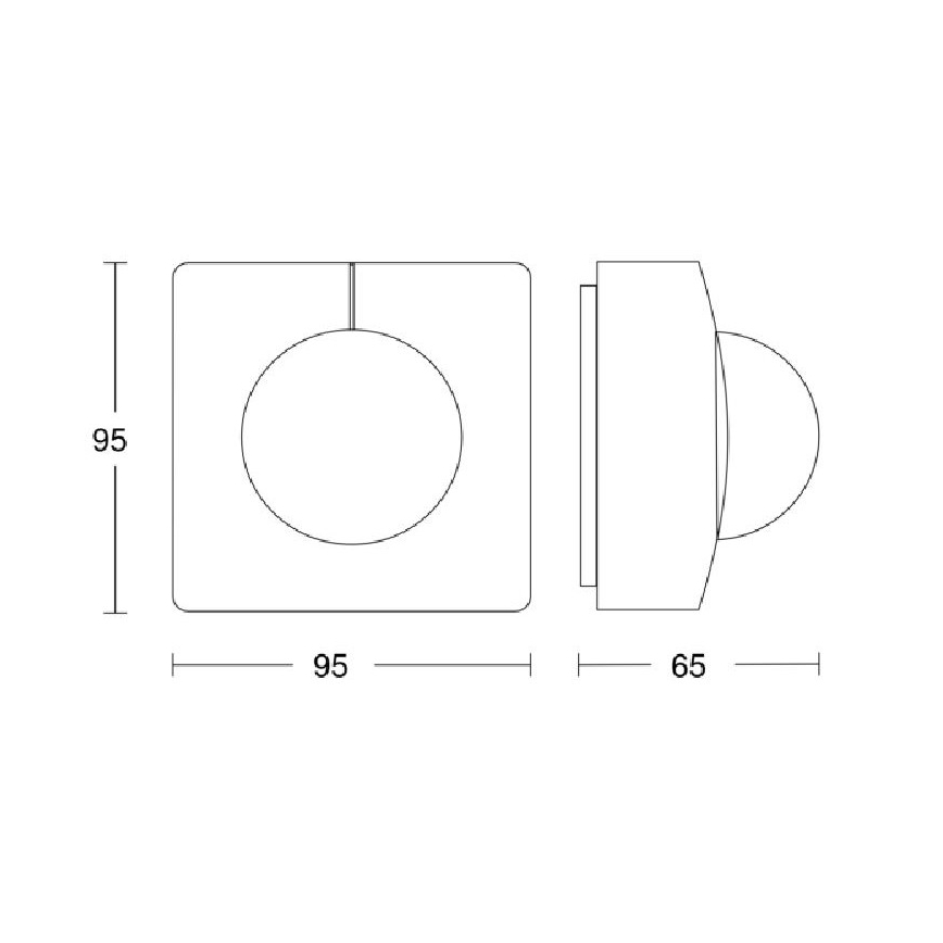 Steinel 057275 - Détecteur de mouvement IS 345 DALI-2 IPD IP54 carré blanc