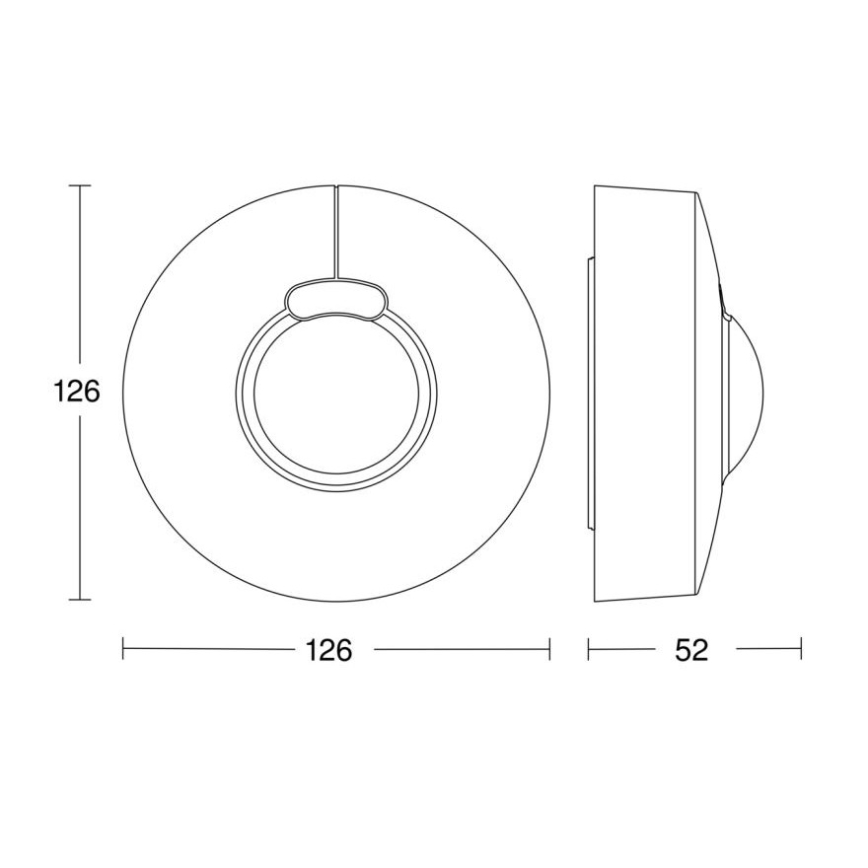 Steinel 057329 - Sensore di movimento HF 3360 DALI-2 IP54 rotondo bianco