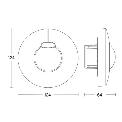 Steinel 057343 - Détecteur de mouvement HF 3360 DALI-2 IP20 rond blanc