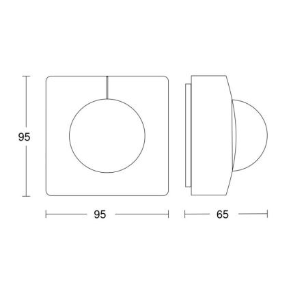 Steinel 057350 - Sensore di movimento IS 3180 DALI-2 IPD IP54 bianco