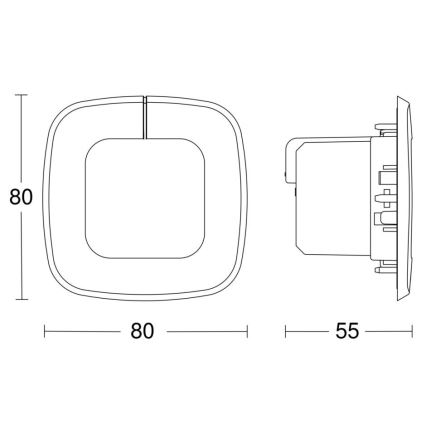 Steinel 057510 - Détecteur de présence IR Quattro SLIM XS 4m DALI-2 blanc