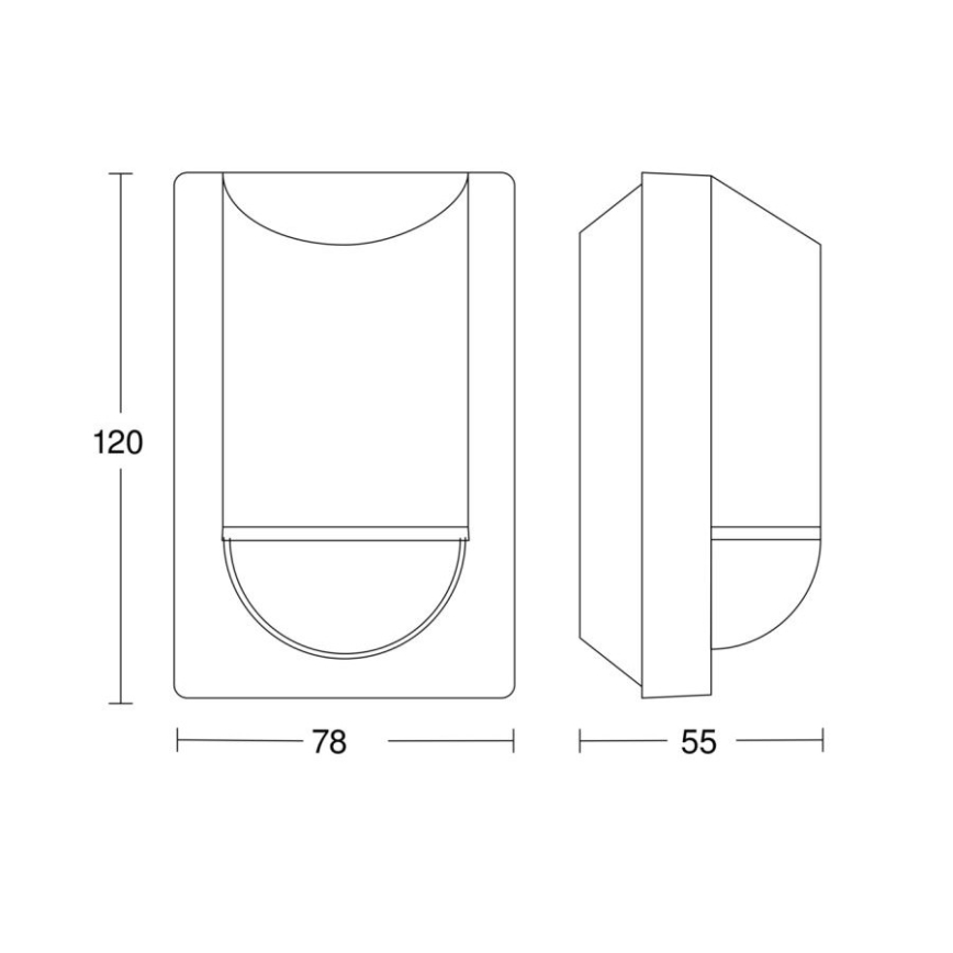 Steinel 057664 - Détecteur infrarouge extérieur IS 2180-2 230V IP54 anthracite