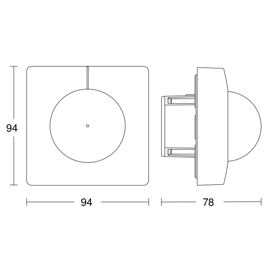 Steinel 058142 - Sensore di movimento IS 3180 V3 KNX quadrato bianco