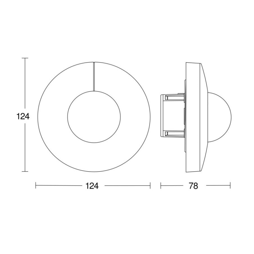 Steinel 058197 - Sensore di movimento IS 3360-R KNX V3 IP54 arrotondato bianco