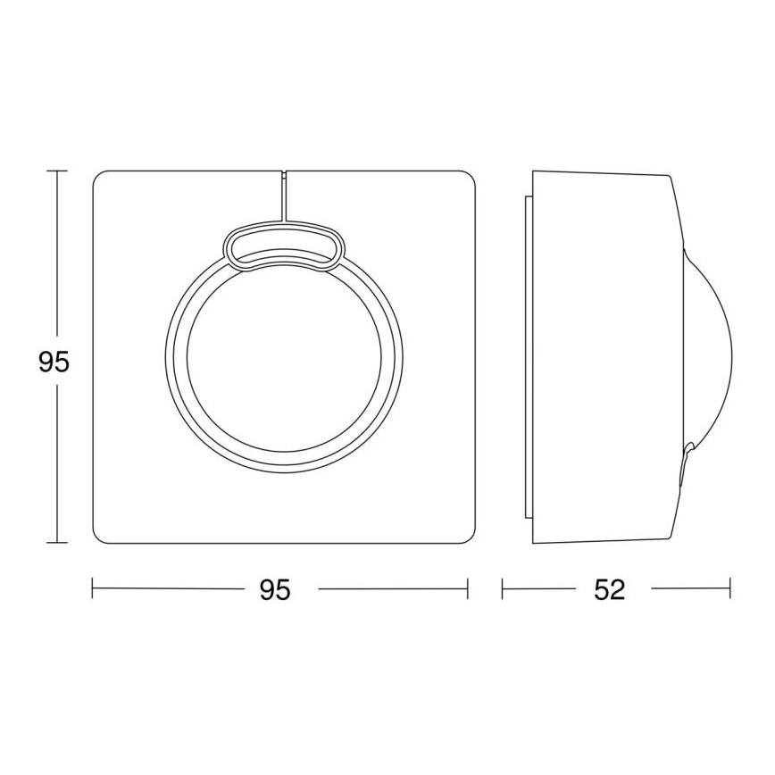 Steinel 058210 - Détecteur de mouvement HF 3360 V3 KNX IP54 carré blanc