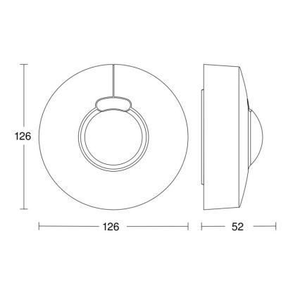 Steinel 058234 - Détecteur de mouvement HF 3360 V3 KNX IP54 rond blanc