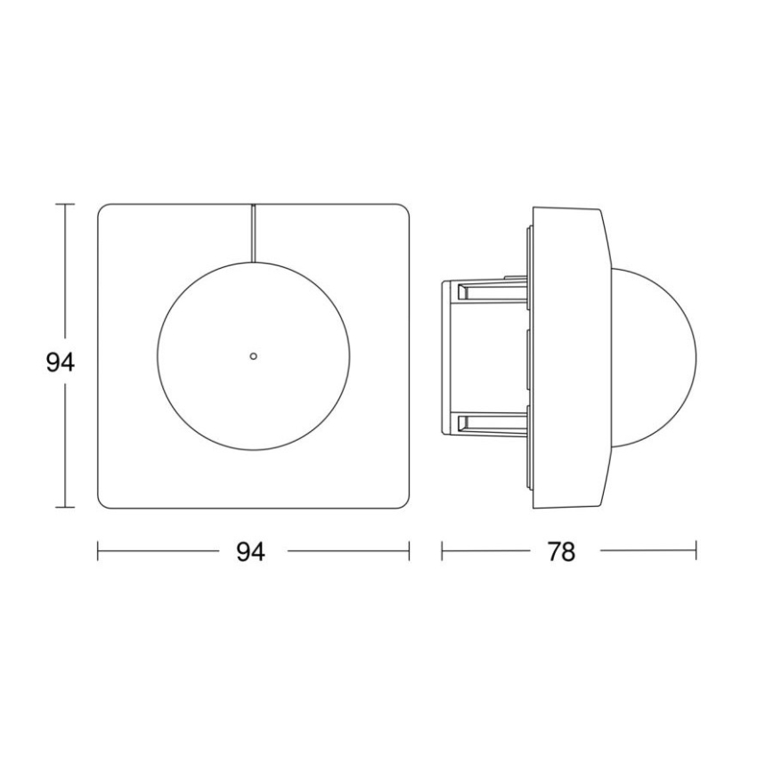 Steinel 058265 - Sensore di movimento IS 345 V3 KNX quadrato bianco