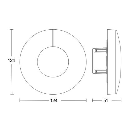 Steinel 058340 - Détecteur de lumière Dual V3 KNX rond blanc