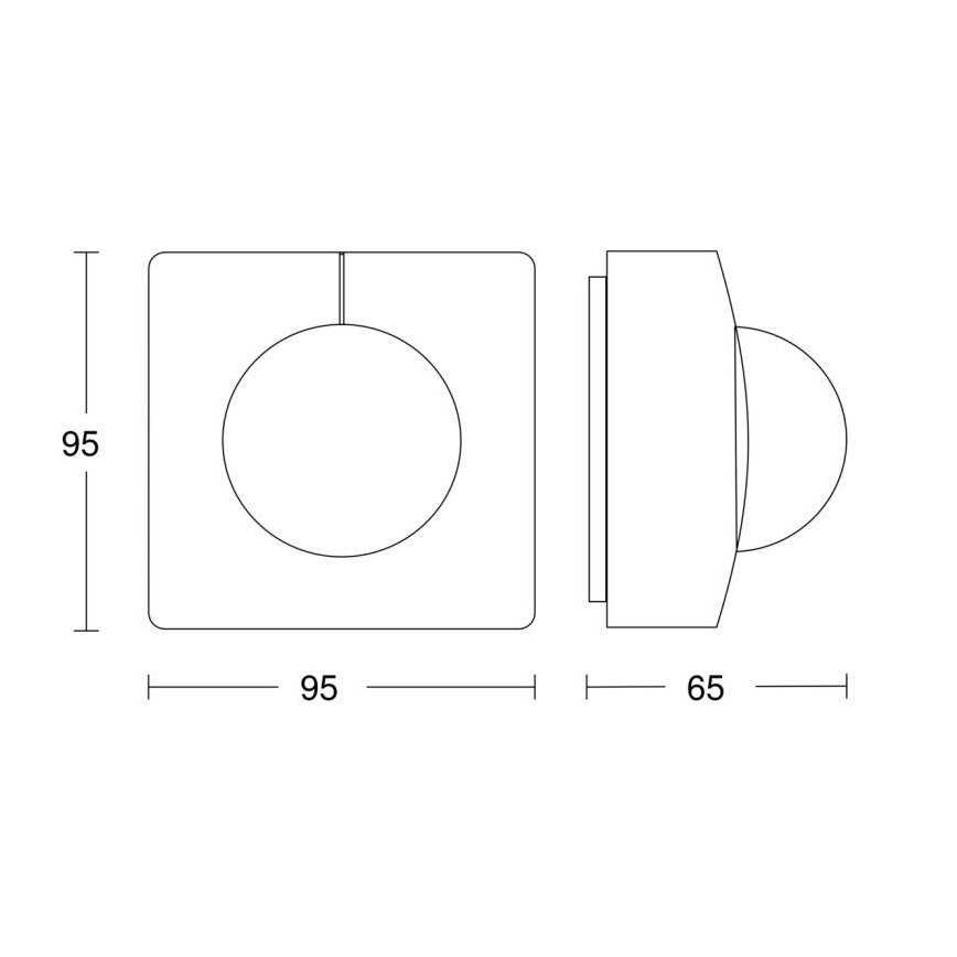Steinel 058364 - Détecteur de mouvement IS 3360 MX Highbay V3 KNX IP54 carré blanc