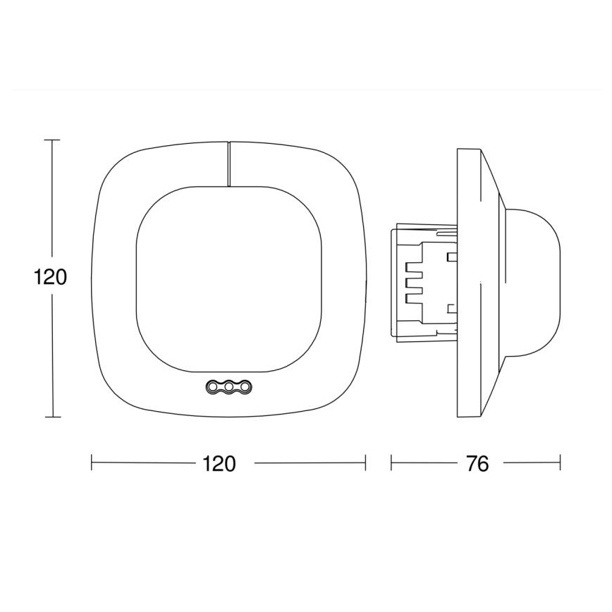 Steinel 058487 - Präsenzmelder IR Quattro 8m V3 KNX weiß