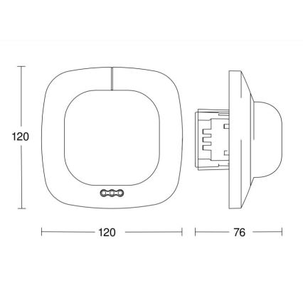 Steinel 058487 - Rilevatore di presenza IR Quattro 8m V3 KNX bianco