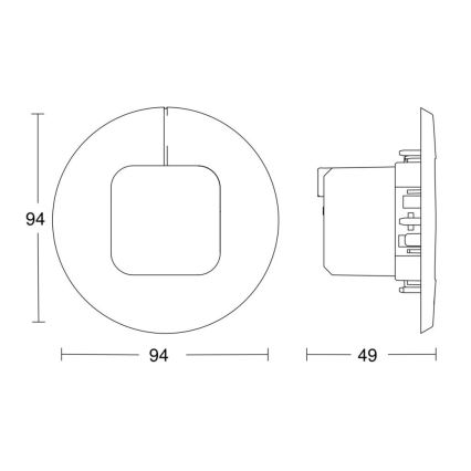 Steinel 058517 - Détecteur de présence IR Quattro SLIM XS 4m V3 KNX blanc