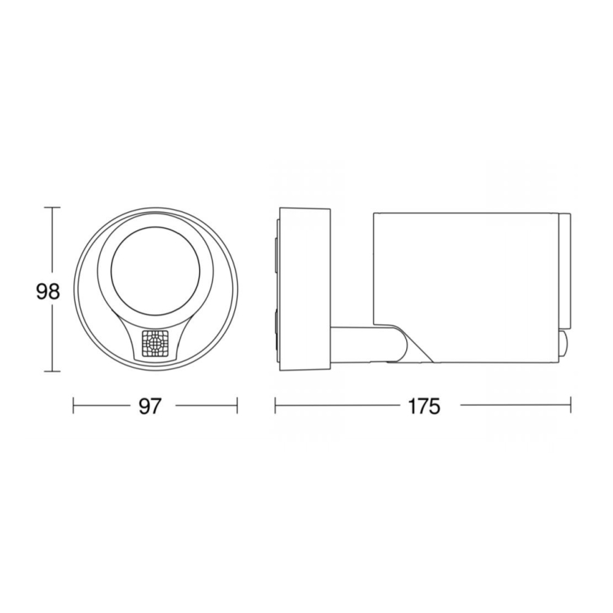 STEINEL 058630 - Applique murale d'extérieur LED avec capteur SPOT ONE 1xGU10/7W/230V IP44